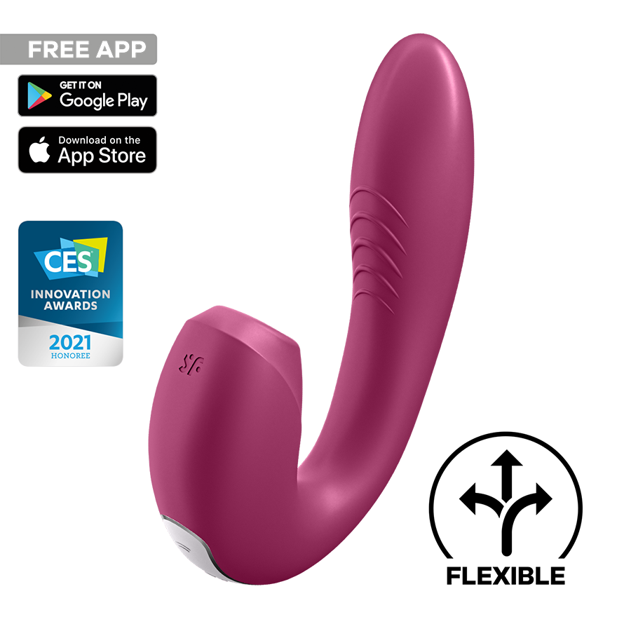 Satisfyer Sunray Berry Silicone Rabbit – Air Pulse Stimulator with Vibration and App Control > Vibrators > Ladies > Rabbit Multi