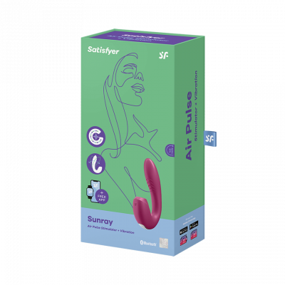 Satisfyer Sunray Berry Silicone Rabbit – Air Pulse Stimulator with Vibration and App Control > Vibrators > Ladies > Rabbit Multi