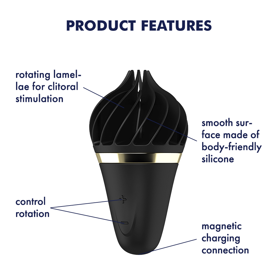 Satisfyer Sweet Treat Rotating Clitoral Vibrator Black