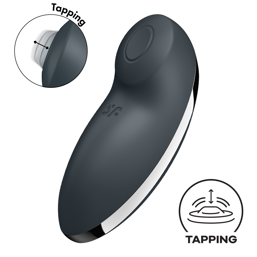 Satisfyer Tap and Climax 2 Clitoral Vibrator Grey