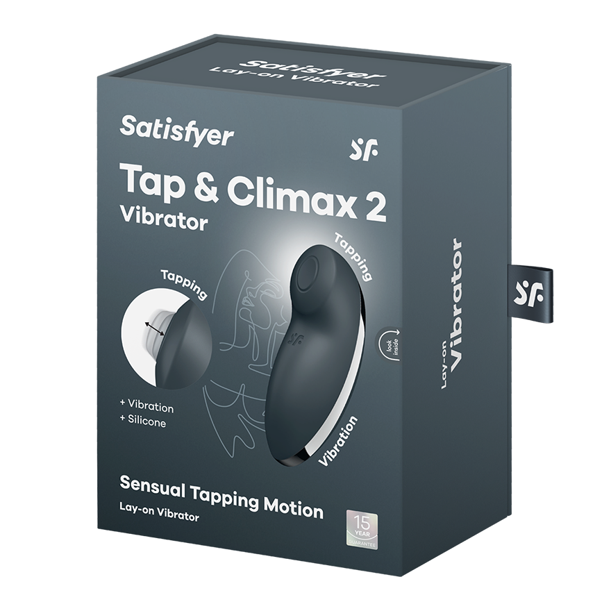 Satisfyer Tap and Climax 2 Clitoral Vibrator Grey