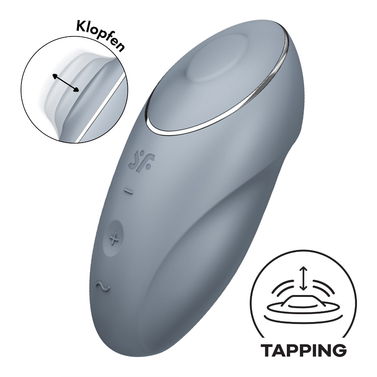 Satisfyer Tap and Climax 1 Lay-On Vibrator – Tapping and Vibration Features > Vibrators > Vibrating Pads