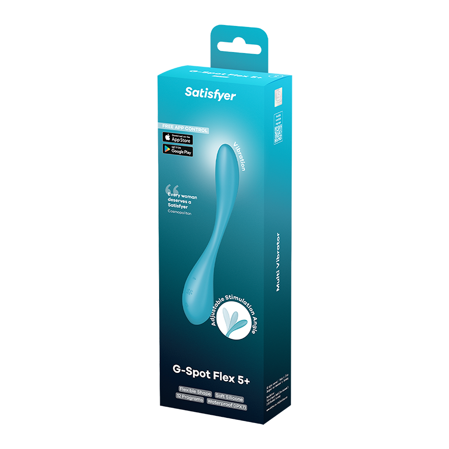 Satisfyer G-Spot Flex 5+ Rechargeable Silicone Multivibrator with Flexible Neck Vibrator > Vibrators > G-Spot