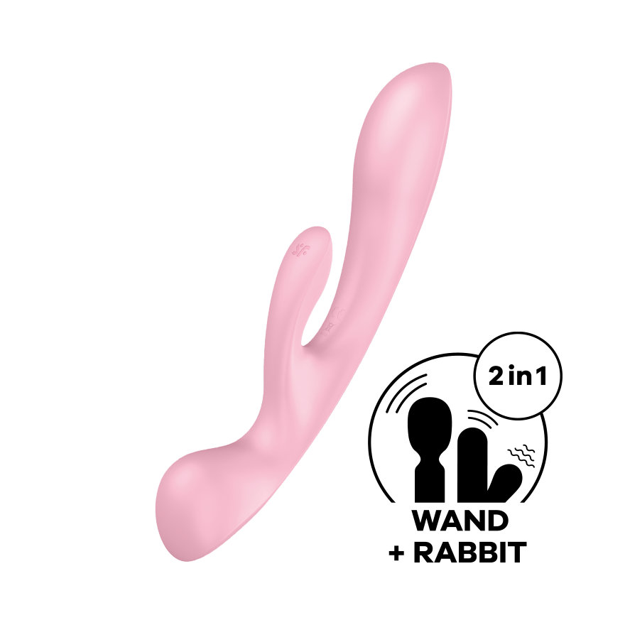 Satisfyer Triple Oh 24cm Luxury Versatile Rechargeable Vibrator > Vibrators > Ladies > Rabbit