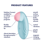 Satisfyer Tropical Tip Connect – Silicone Rechargeable Clitoral Vibrator > Sex Toys For Ladies > Clitoral Vibrators and Stimulators