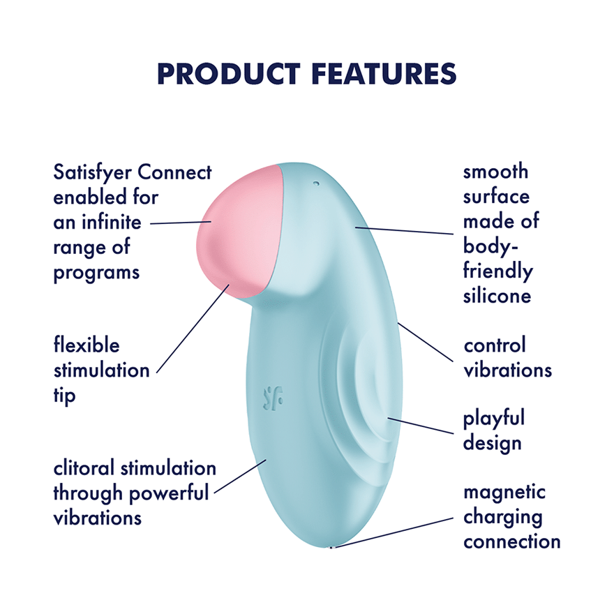 Satisfyer Tropical Tip Connect – Silicone Rechargeable Clitoral Vibrator > Sex Toys For Ladies > Clitoral Vibrators and Stimulators