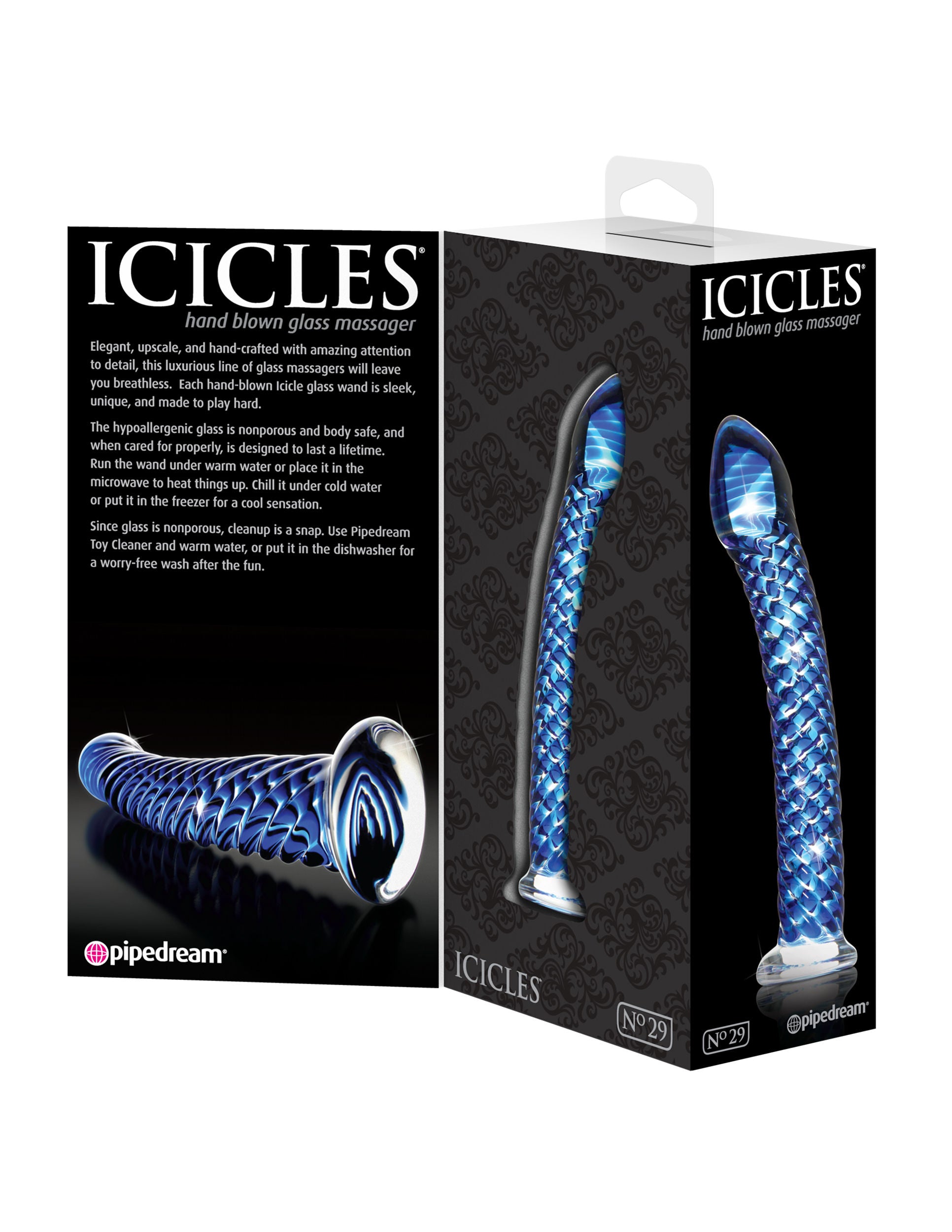 Icicles No. 29 - Blue GLASS TOYS