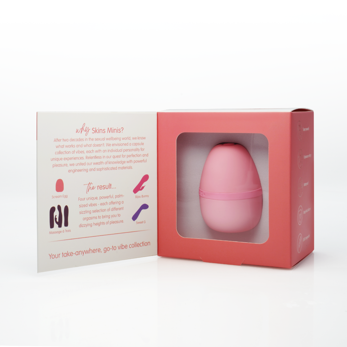 Skins Minis The Scream Egg Compact Rechargeable Vibrating Toy > Sex Toys For Ladies > Vibrating Eggs
