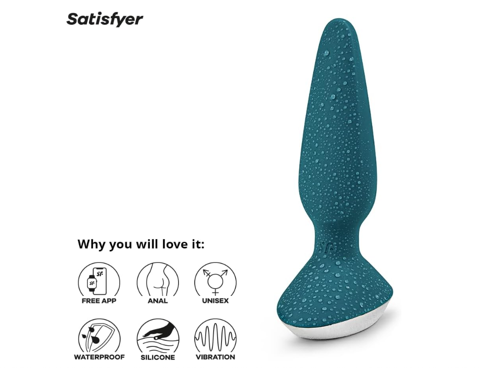 Satisfyer Plug-Ilicious 1 Silicone Butt Plug Green > Anal Range > Vibrating Butt Plugs