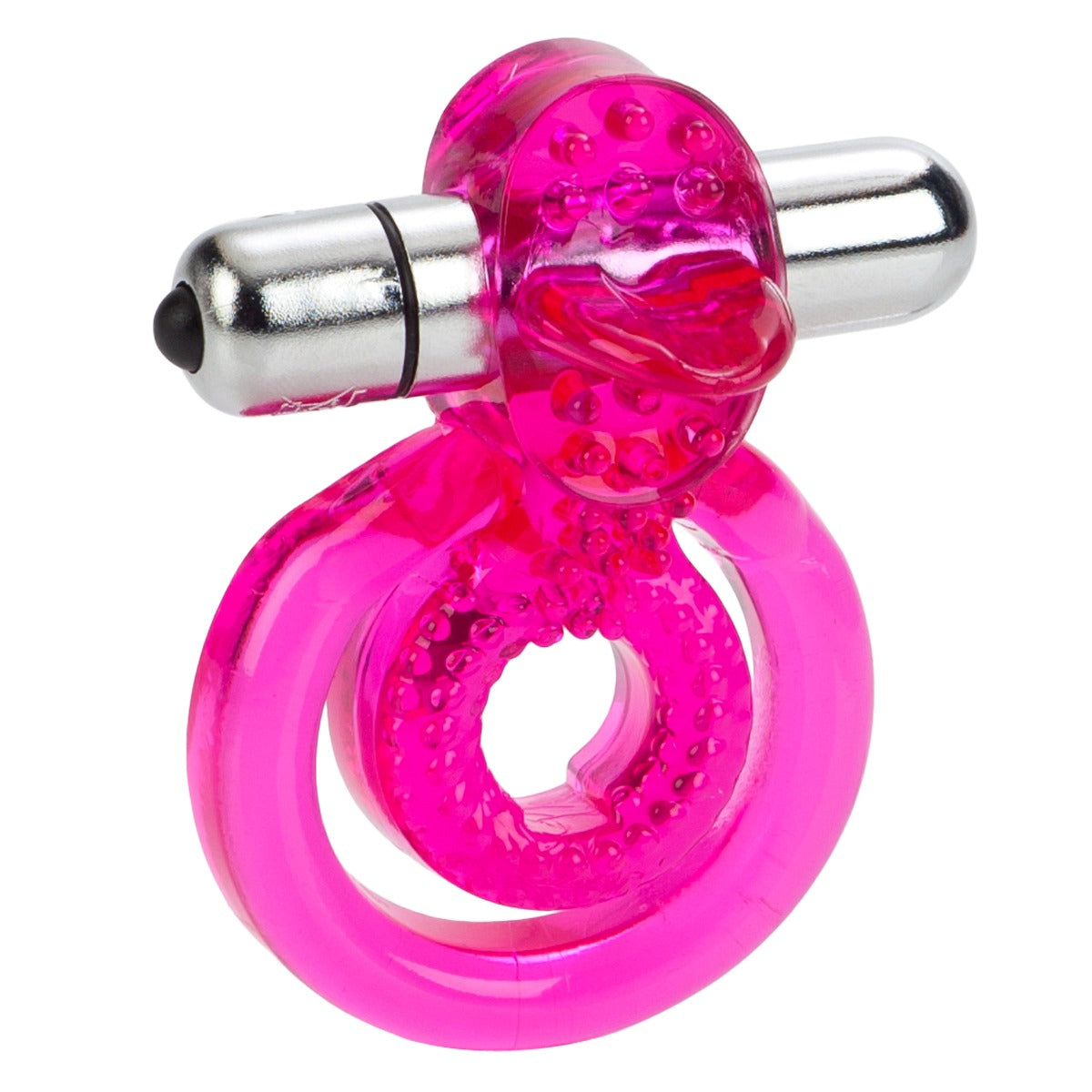 CalExotics Dual Clit Flicker Vibrator with Removable Stimulator Cockring > Cock Ring > Vibrating
