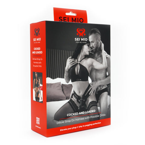 SEI MIO Perfectly Pegged Adjustable Strap-On Harness with 6.5 Inch Silicone Dildo Strap-On Set > Dildos > Strap On Harnesses