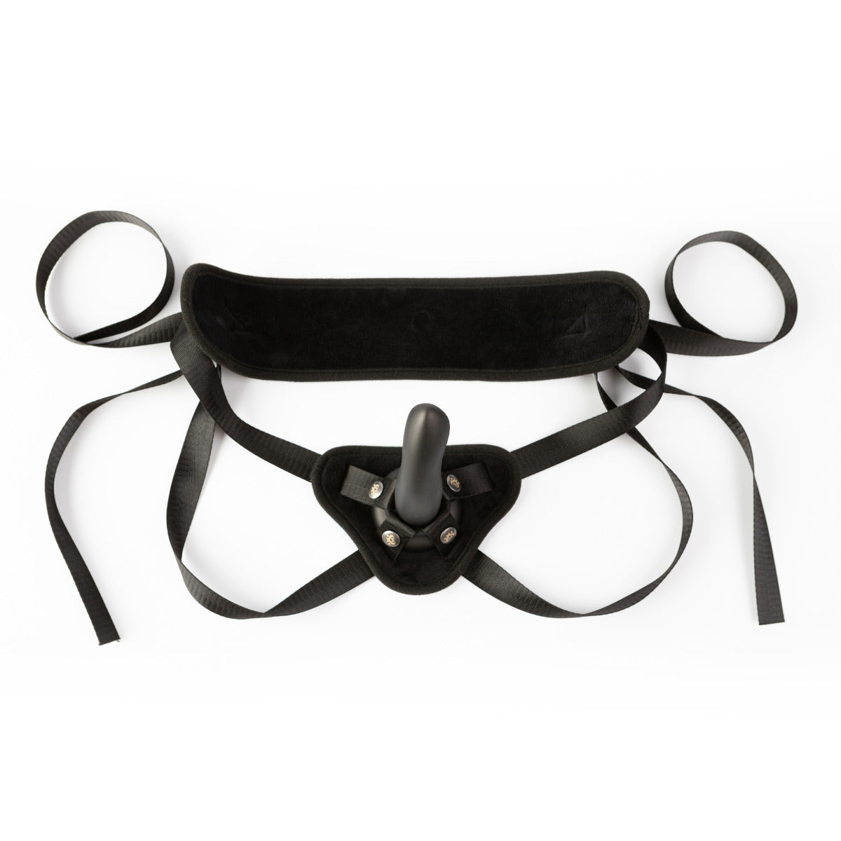 SEI MIO Perfectly Pegged Adjustable Strap-On Harness with 6.5 Inch Silicone Dildo Strap-On Set > Dildos > Strap On Harnesses