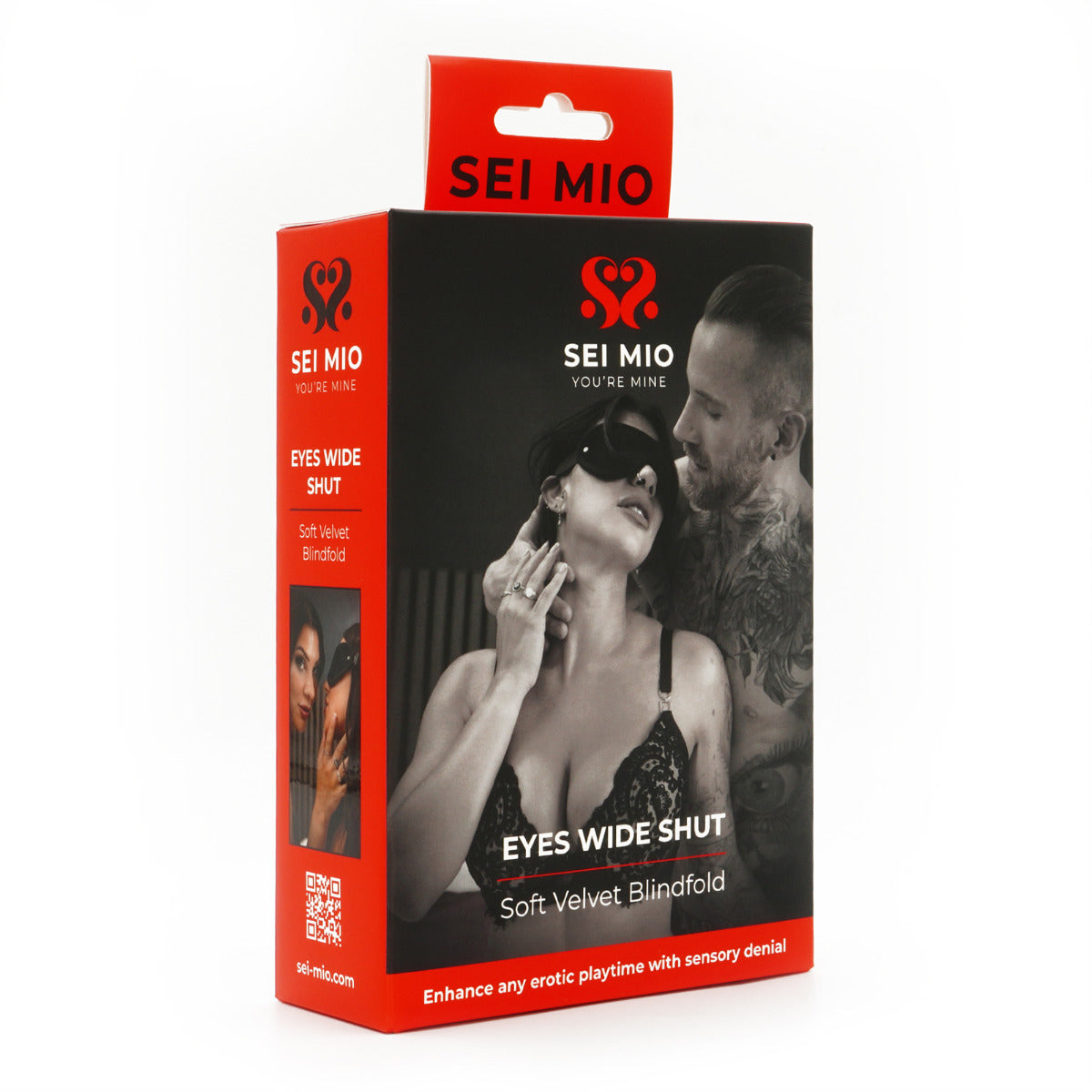 SEI MIO Eyes Wide Shut Soft Velvet Blindfold – Comfortable Sensory Play Blindfold Secondary image