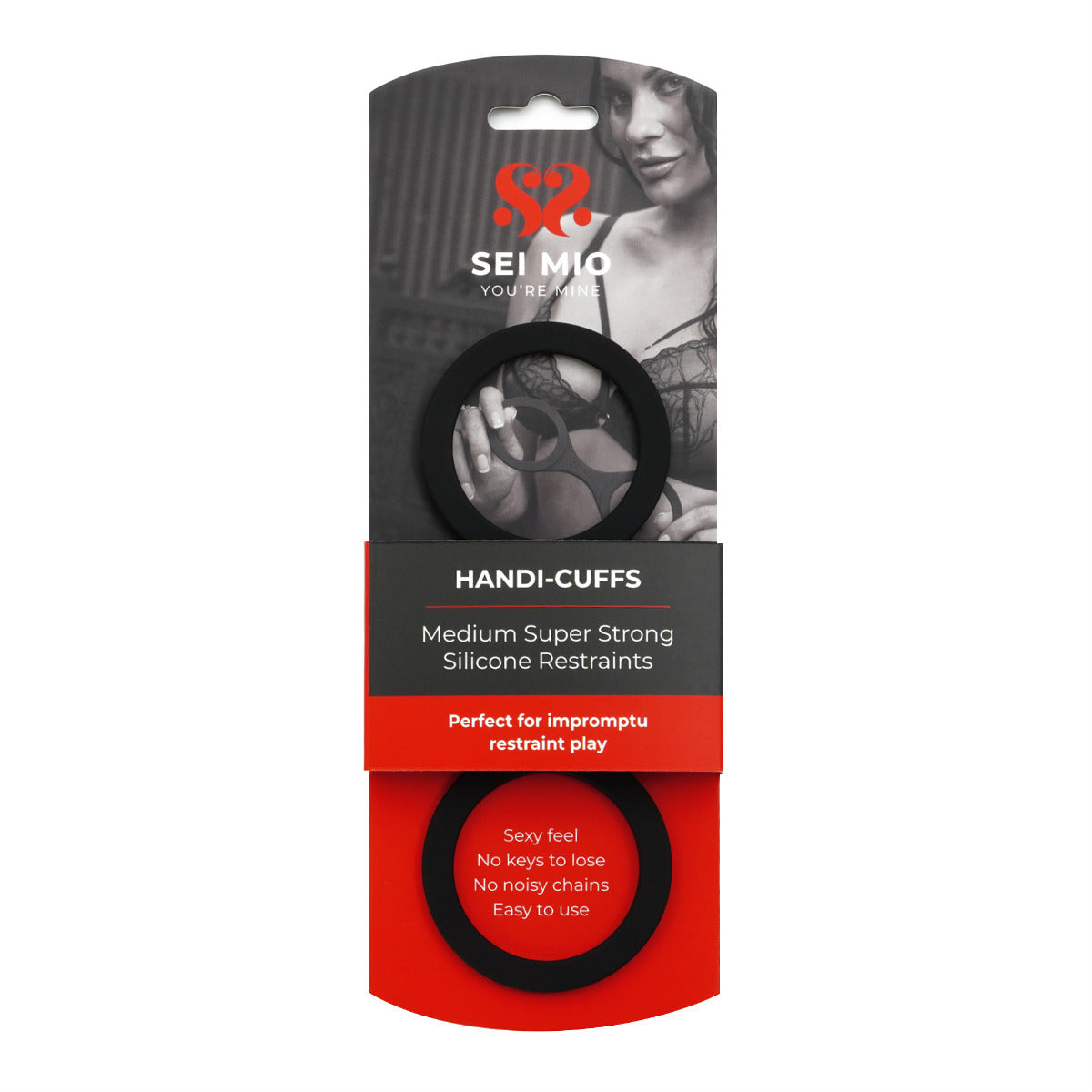 Sei Mio Handi-Cuffs Medium Silicone Restraint Cuffs Super Strong Adjustable Wrist Restraints > Bondage Gear > Restraints