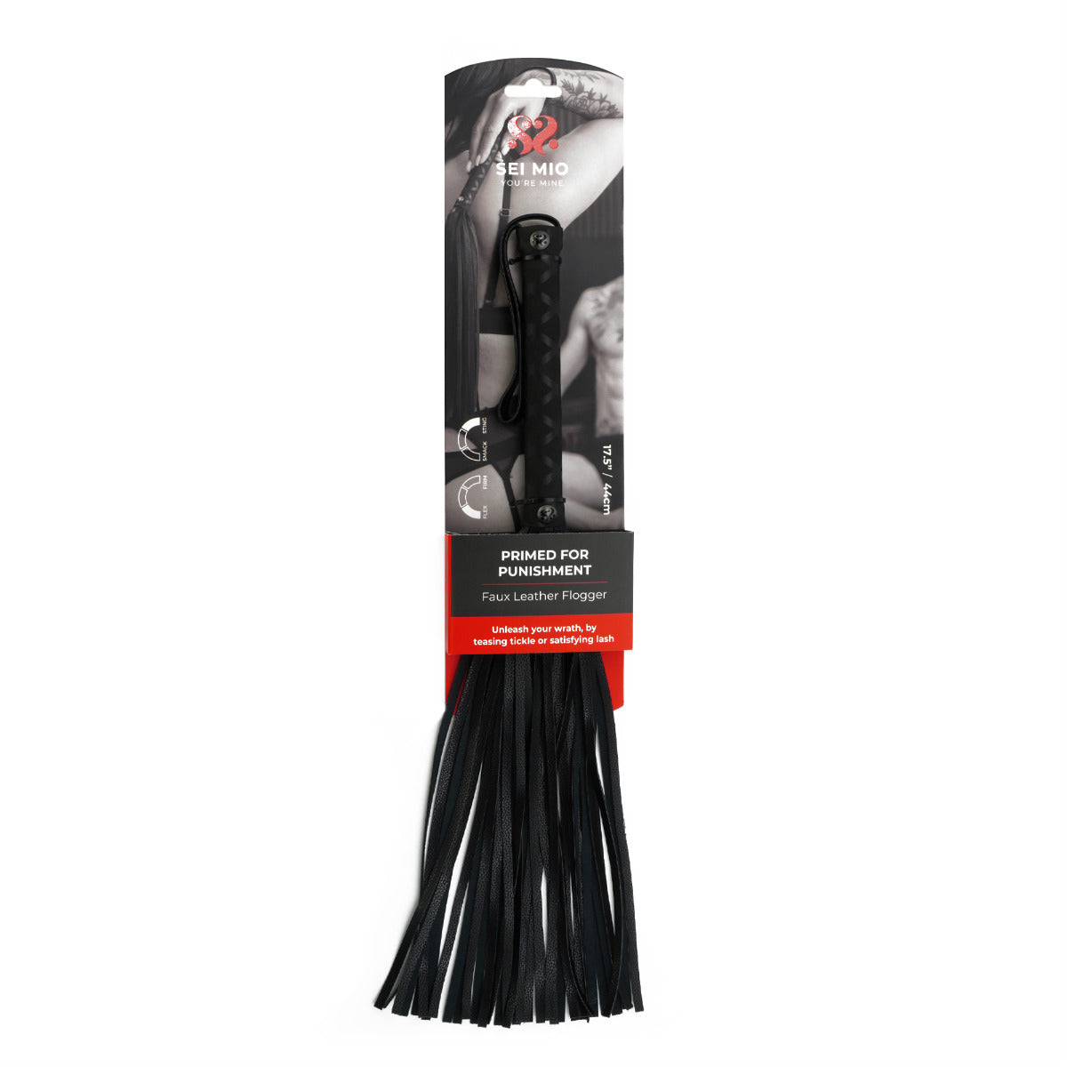 Sei Mio Primed for Punishment Faux Leather Flogger – Faux Leather Flogger > Bondage Gear > Whips & Floggers