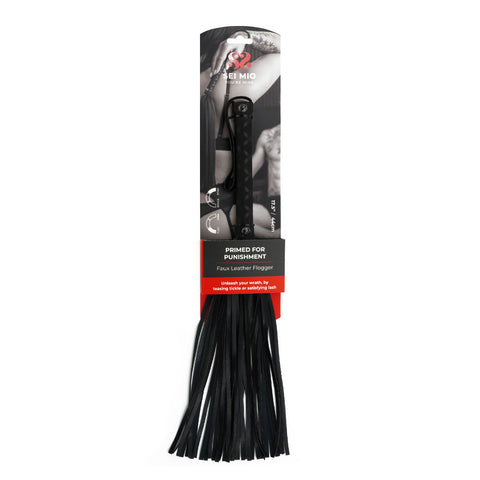 Sei Mio Primed for Punishment Faux Leather Flogger – Faux Leather Flogger > Bondage Gear > Whips & Floggers