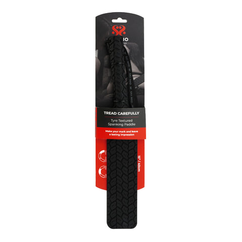 Sei Mio Vegan Leather Tyre Paddle – Tire-Tread Textured Spanking Paddle > Bondage Gear > Paddles
