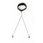 Sei Mio Twin Tweaks Velvet Collar with Silicone-Tipped Nipple Clamps Set > Sex Toys > Nipple Clamps