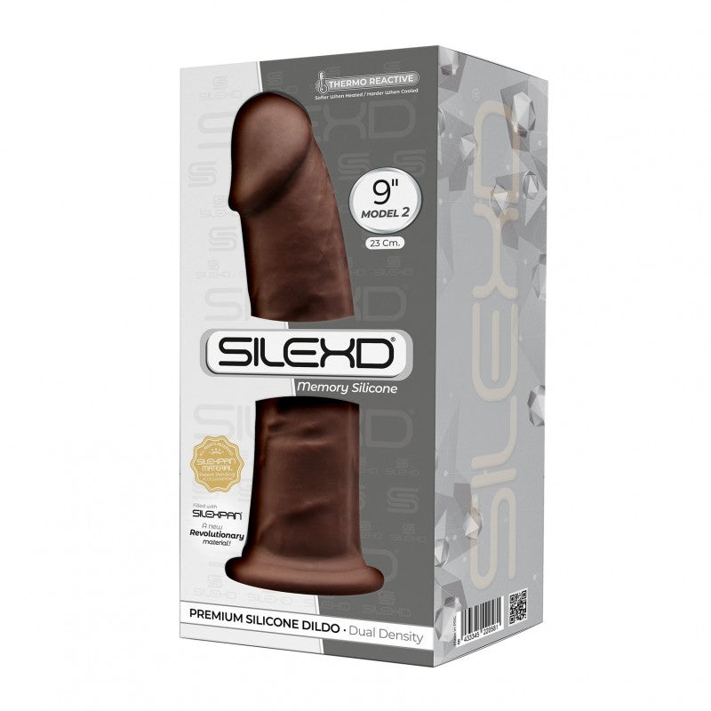 Silexd Model 2 Realistic Dual Density Silicone Dildo with Suction Cup (6 to 9 Inch) 9 Inch Brown > Dildos > Realistic Dildos