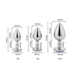 Toosh Metal Butt Plug Set of 3 – Small, Medium, Large Jewelled Base Butt Plugs > Anal Range > Butt Plug Kits