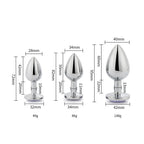 Toosh Metal Butt Plug Set of 3 – Gold or Silver Jewelled Plugs (Small, Medium, Large) > Anal Range > Jewel Butt Plugs