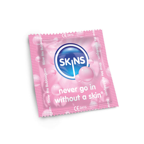 Skins Bubblegum Flavour Scented Latex Condoms – Pack of 500 Condom Foils Default Title > Essentials > Condoms