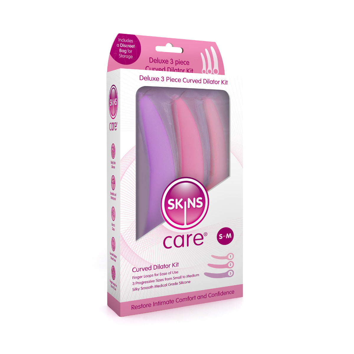 Skins Care Curved Dilators 3-Piece Set Medical-Grade Silicone Small to Medium Dilators Secondary image