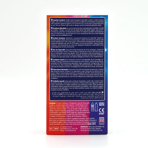 Skins Assorted Condoms 16 Pack – Natural, Dotted, Ribbed, Ultra Thin Condoms > Essentials > Condoms