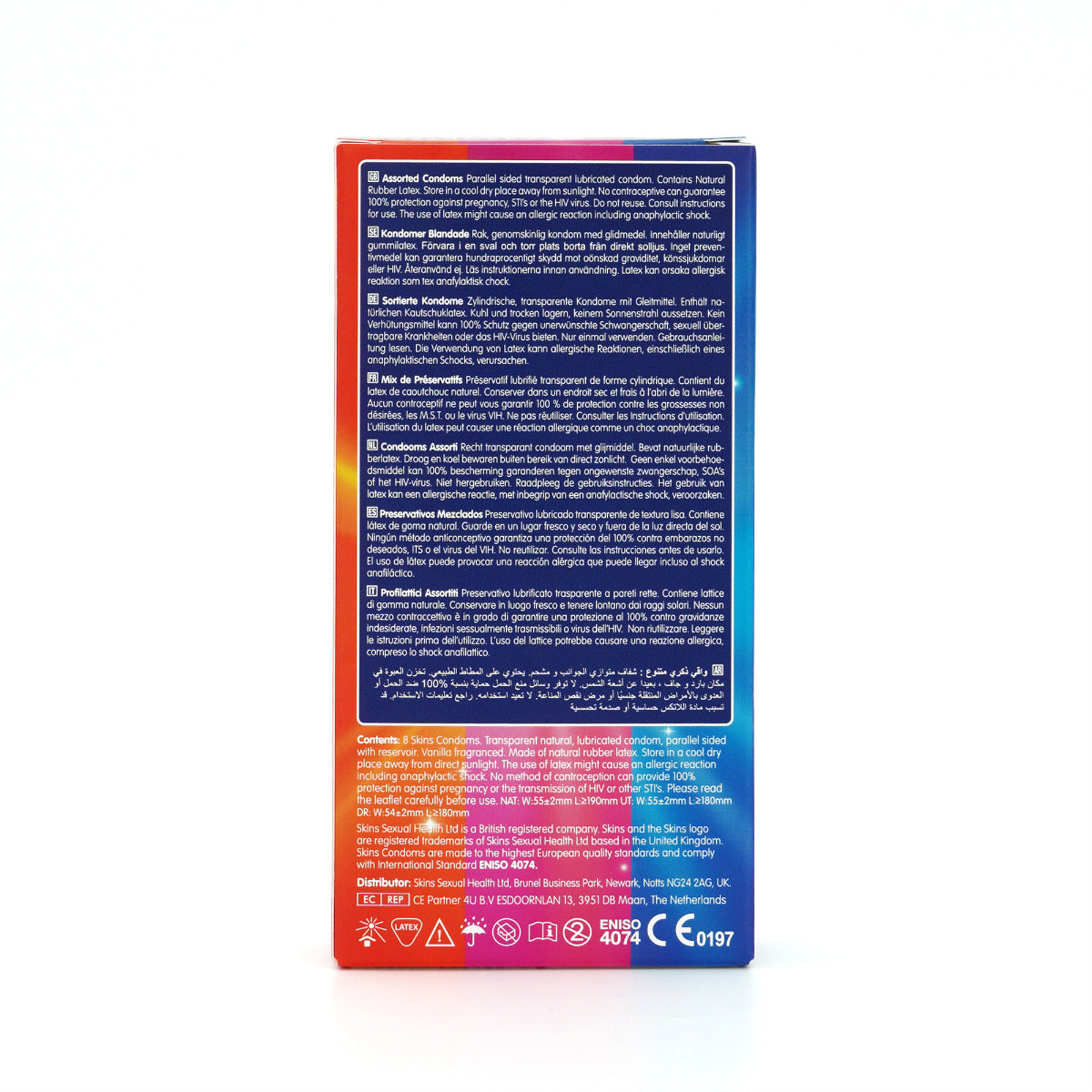 Skins Assorted 8-Pack Natural Dots Ribs Ultra Thin Condoms Multipack > Essentials > Condoms