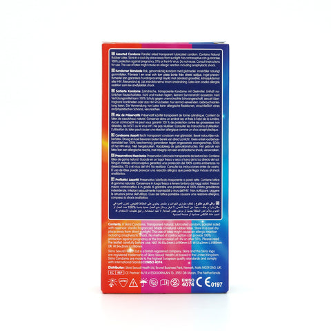 Skins Assorted 8-Pack Natural Dots Ribs Ultra Thin Condoms Multipack > Essentials > Condoms