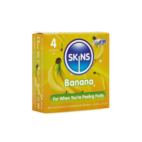 Skins Banana Flavored Condoms 4 Pack – Ultra-Clear Thin Latex-Free Condoms Default Title > Essentials > Condoms