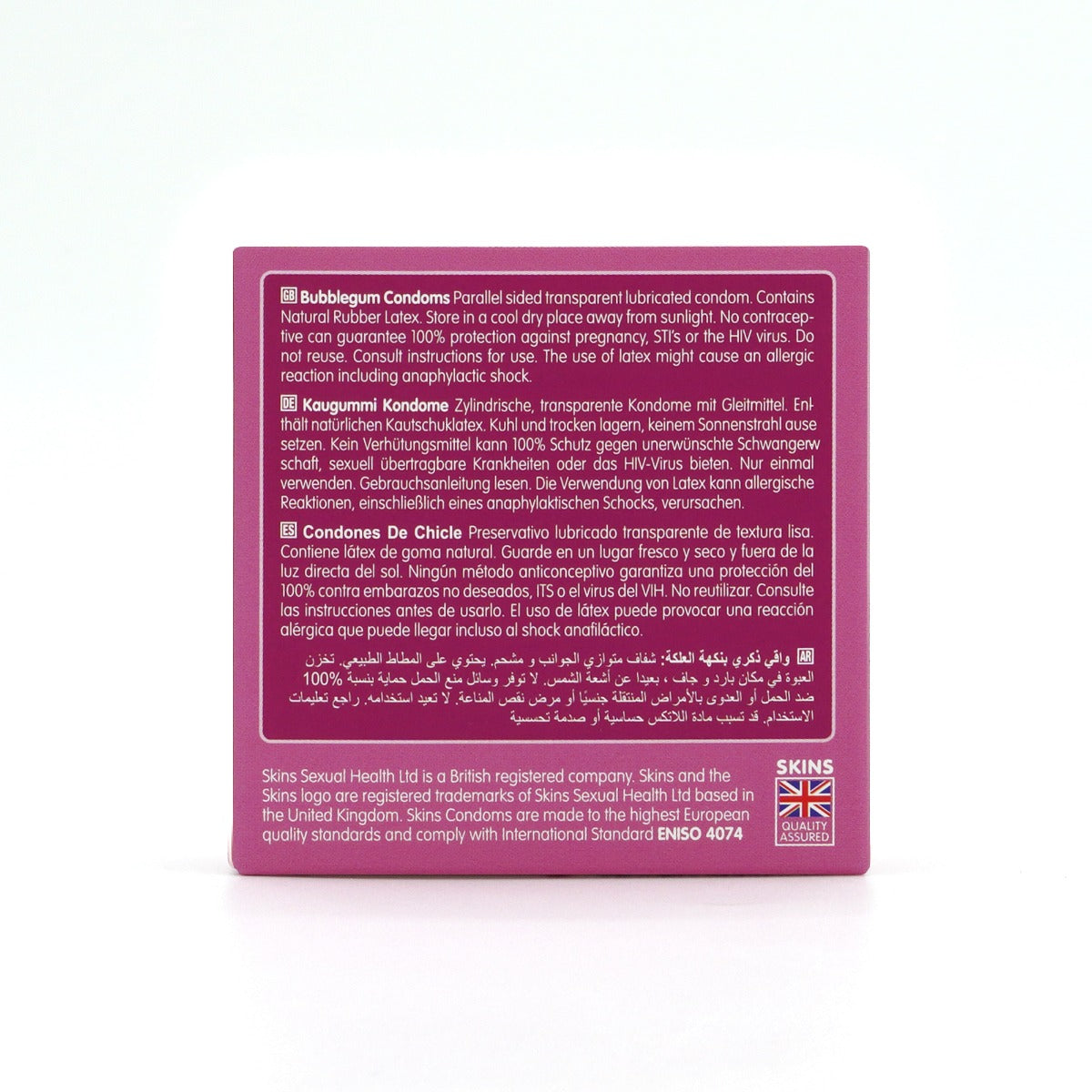 Skins Bubblegum Scented Latex Condoms 4 Pack – Flavored Condom Pack > Essentials > Condoms