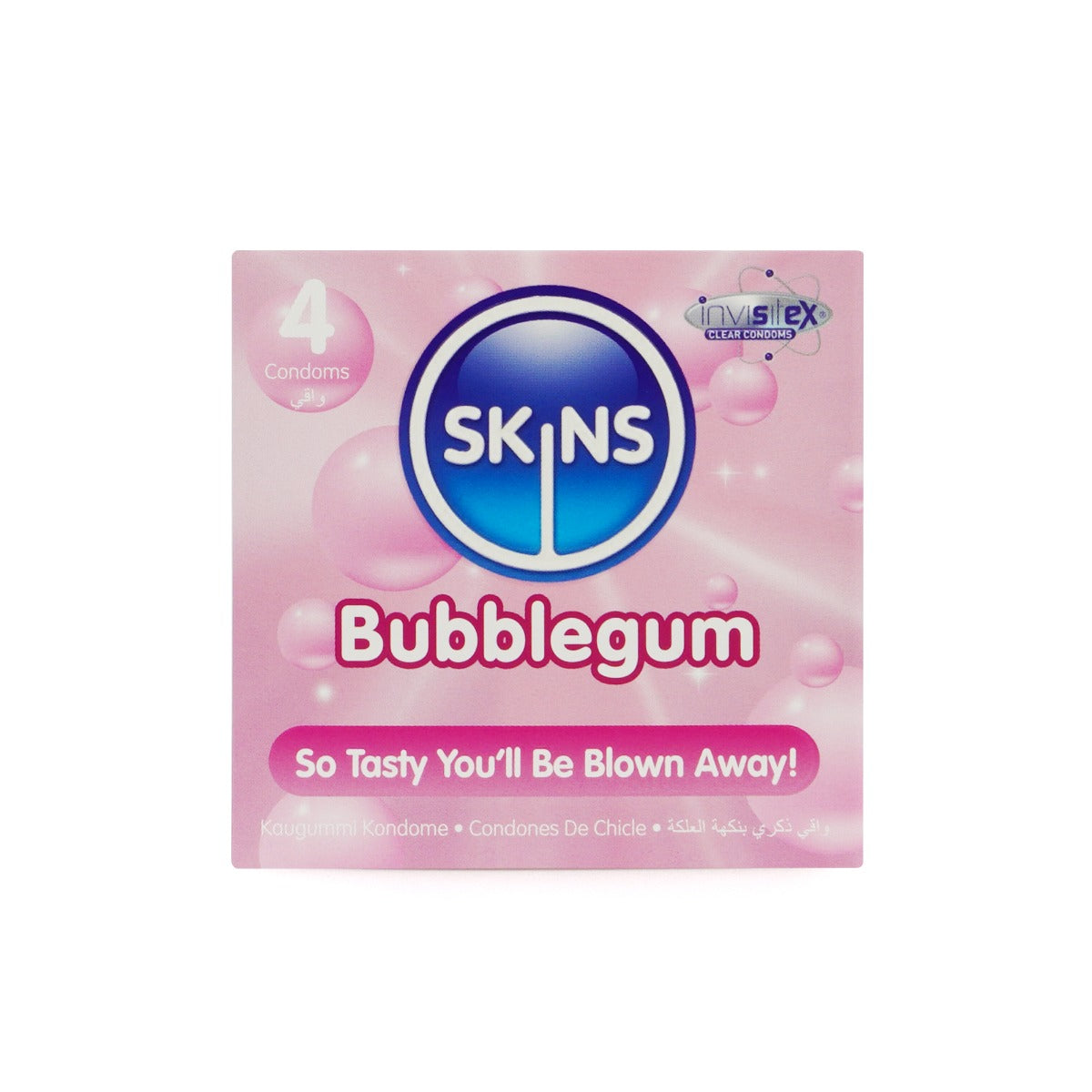 Skins Bubblegum Scented Latex Condoms 4 Pack – Flavored Condom Pack > Essentials > Condoms