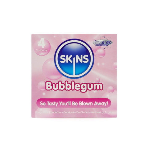 Skins Bubblegum Scented Latex Condoms 4 Pack – Flavored Condom Pack > Essentials > Condoms