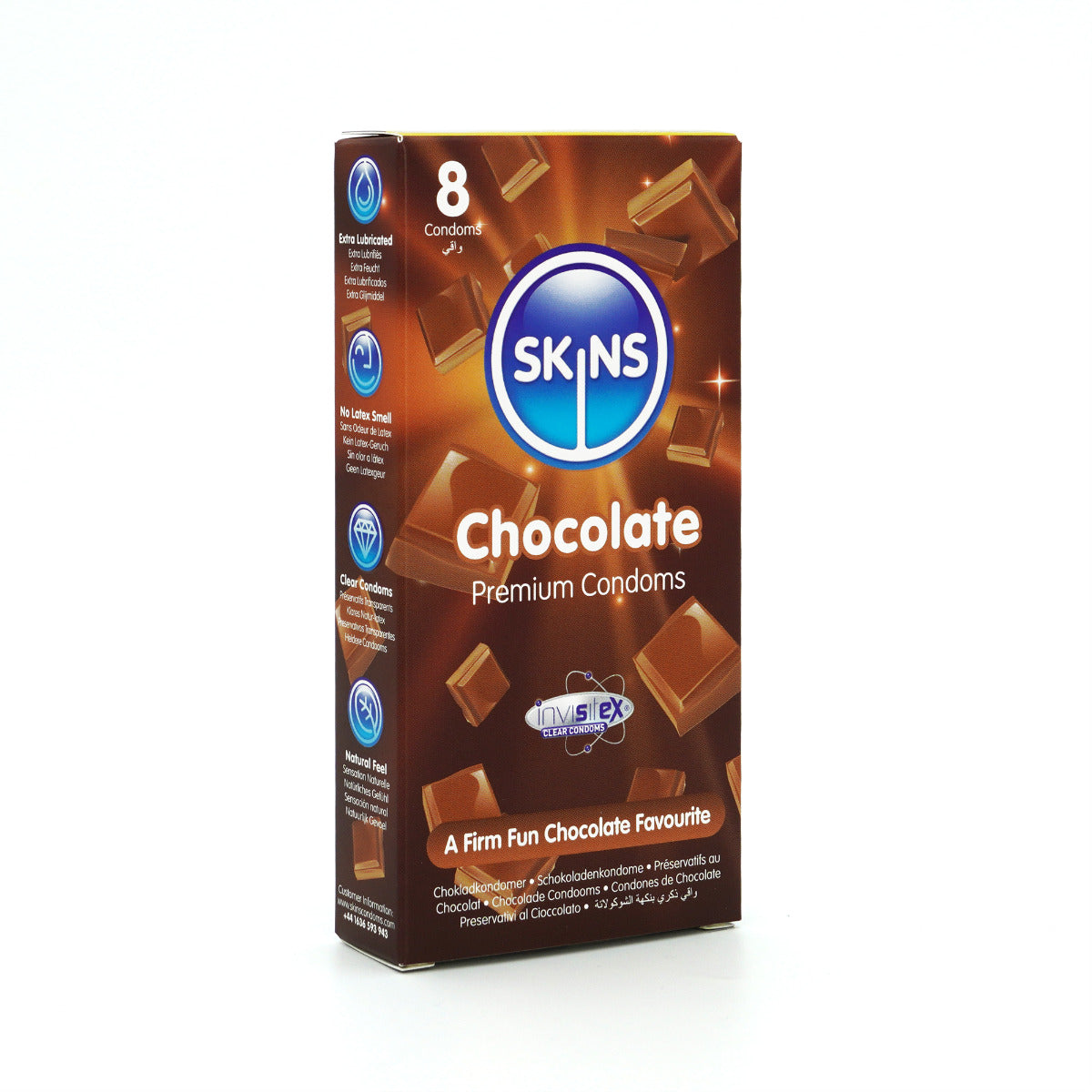 Skins Chocolate Flavoured Condoms 8 Pack – Flavoured Condom Pack Default Title > Essentials > Condoms