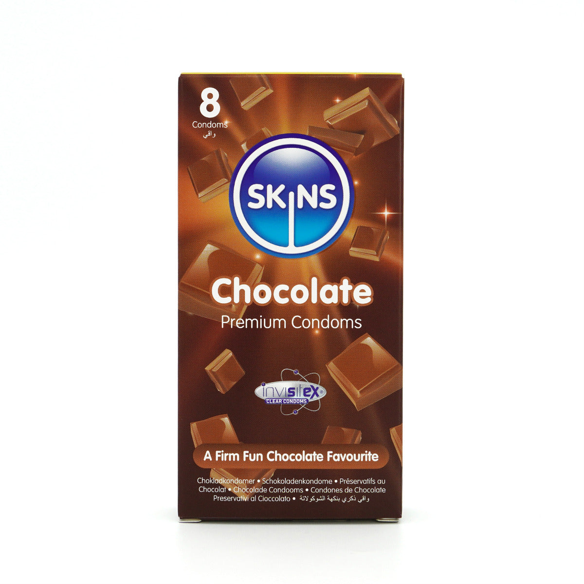 Skins Chocolate Flavoured Condoms 8 Pack – Flavoured Condom Pack > Essentials > Condoms