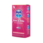 Skins Dots and Ribs Condoms 16 Pack – Textured Latex Condoms > Essentials > Condoms