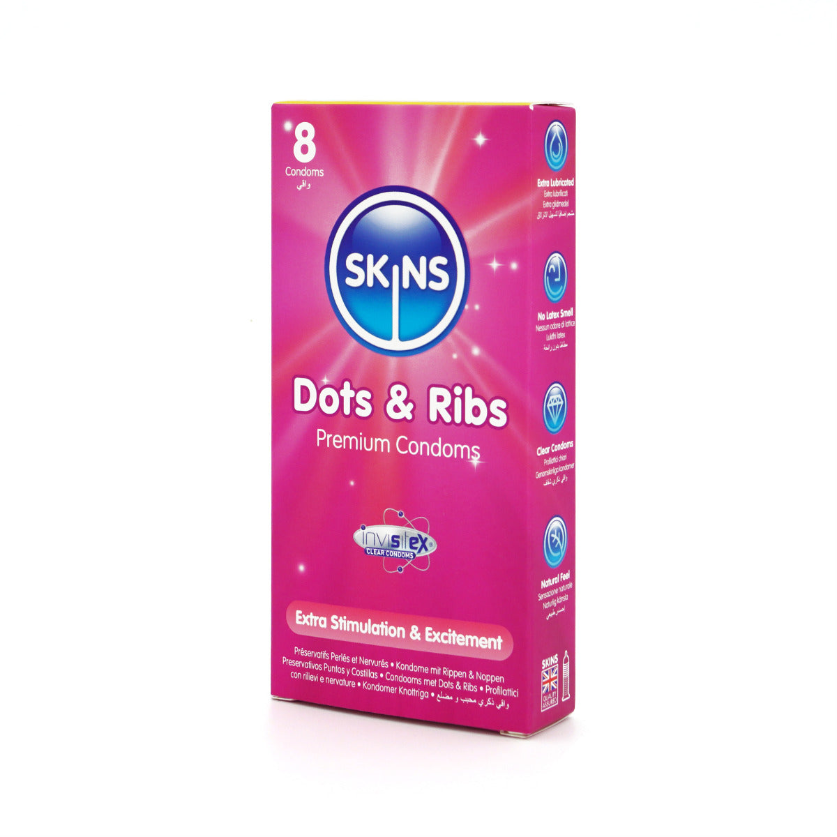 Skins Dots and Ribs Condoms 8 Pack – Textured Condom Pack > Essentials > Condoms