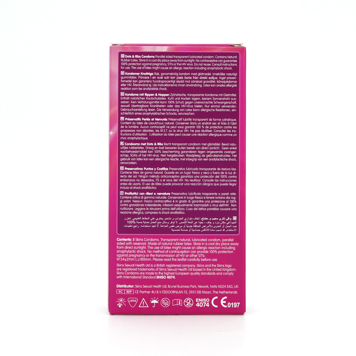 Skins Dots and Ribs Condoms 8 Pack – Textured Condom Pack > Essentials > Condoms