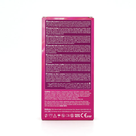 Skins Dots and Ribs Condoms 8 Pack – Textured Condom Pack > Essentials > Condoms
