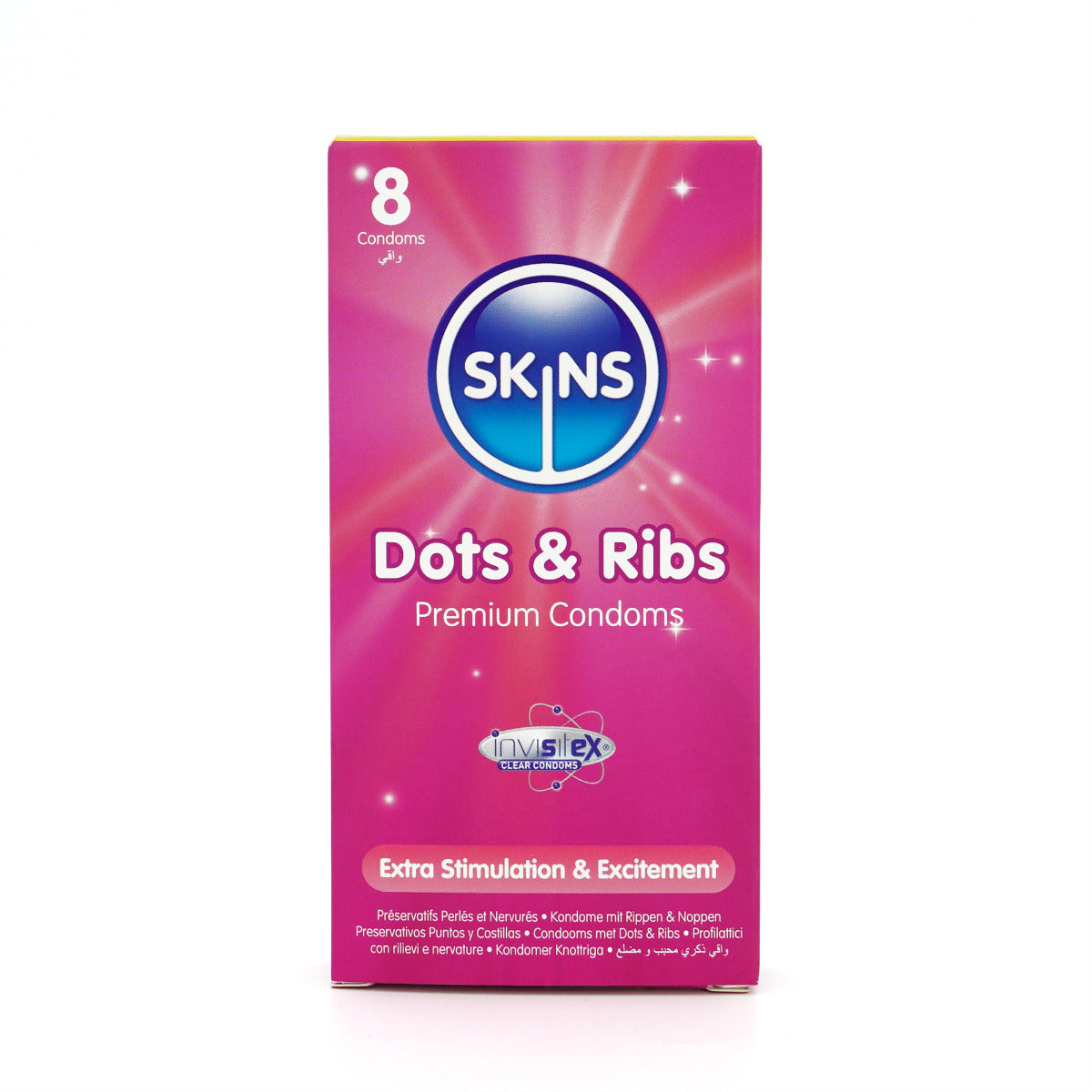 Skins Dots and Ribs Condoms 8 Pack – Textured Condom Pack > Essentials > Condoms