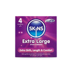 Skins Extra Large Condoms 4 Pack – 205mm Length 57mm Diameter Condoms > Essentials > Condoms