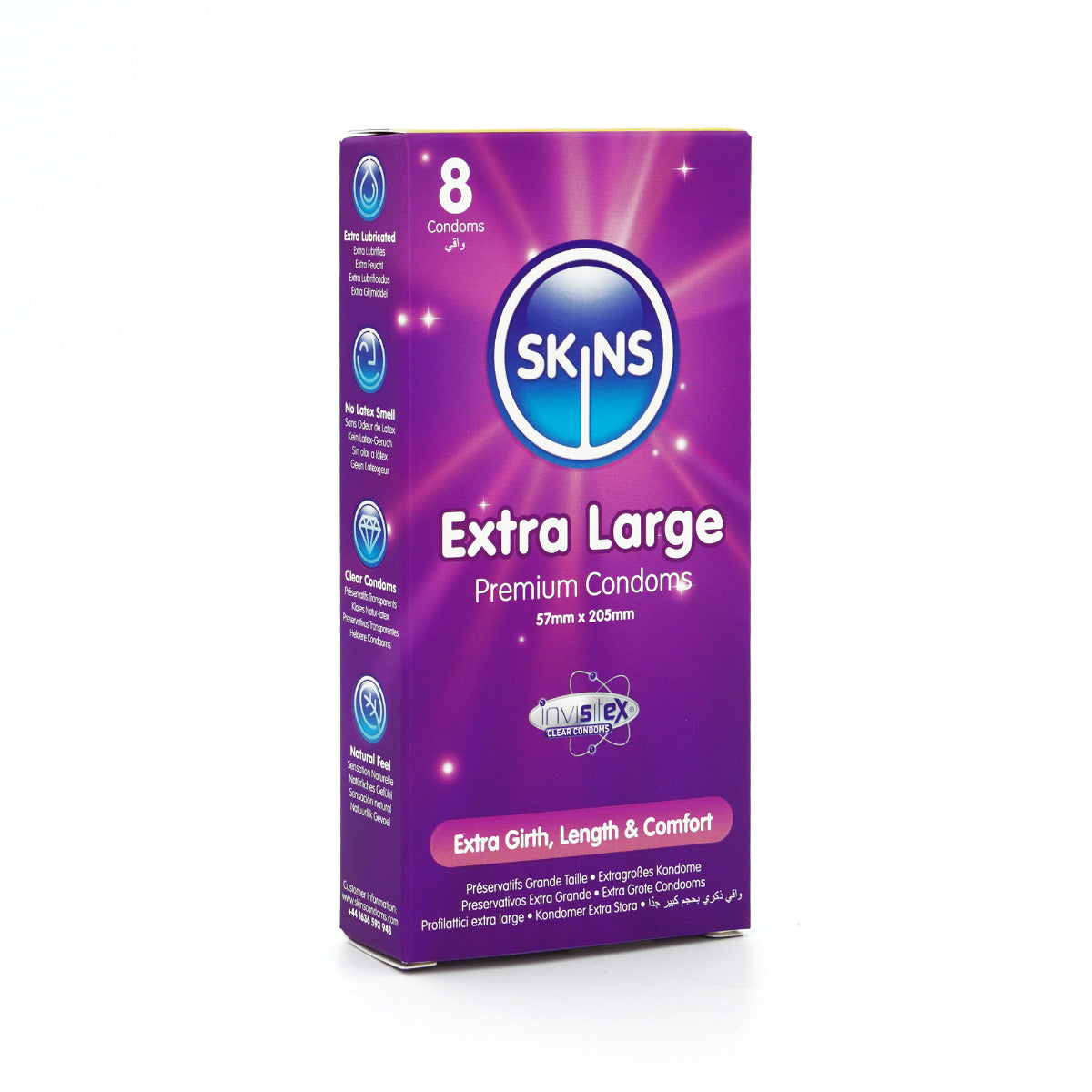 Skins Extra Large Condoms 8 Pack – Extra Large Size Condoms Default Title > Essentials > Condoms