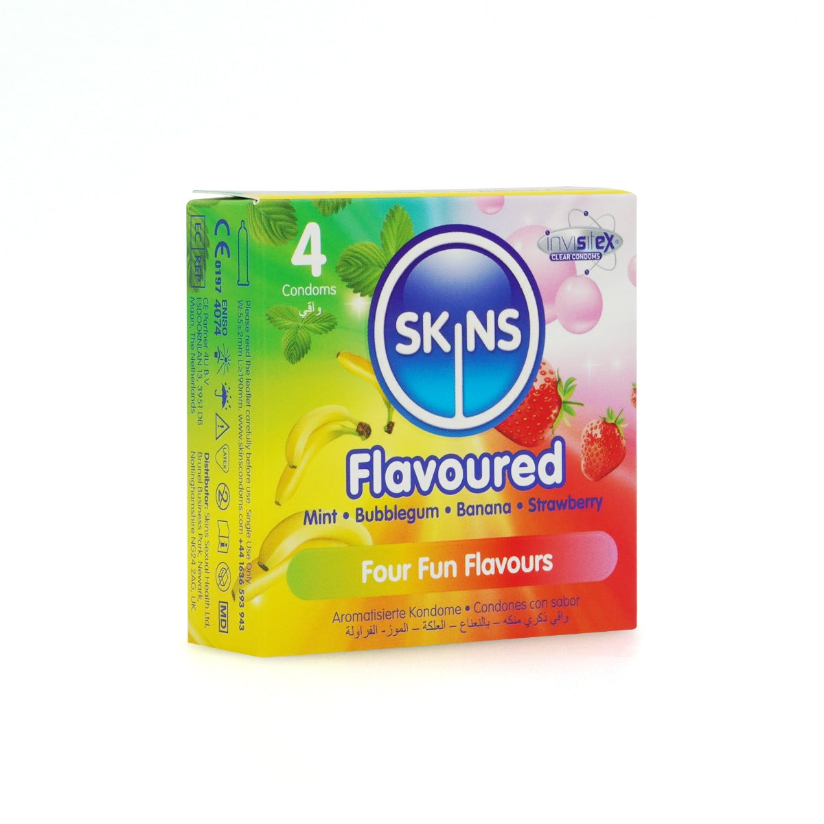 Skins Flavoured Condoms 4 Pack – Flavoured Condoms Pack