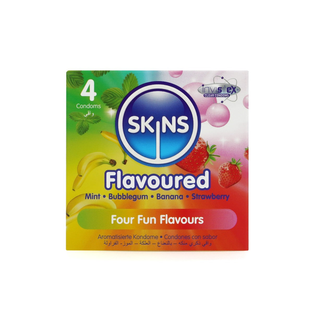 Skins Flavoured Condoms 4 Pack – Flavoured Condoms Pack
