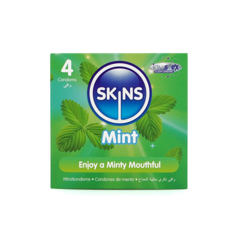 Skins Mint Condoms – Ultra-Clear Thin Natural Feel Extra Lubricated 4 Pack > Essentials > Condoms