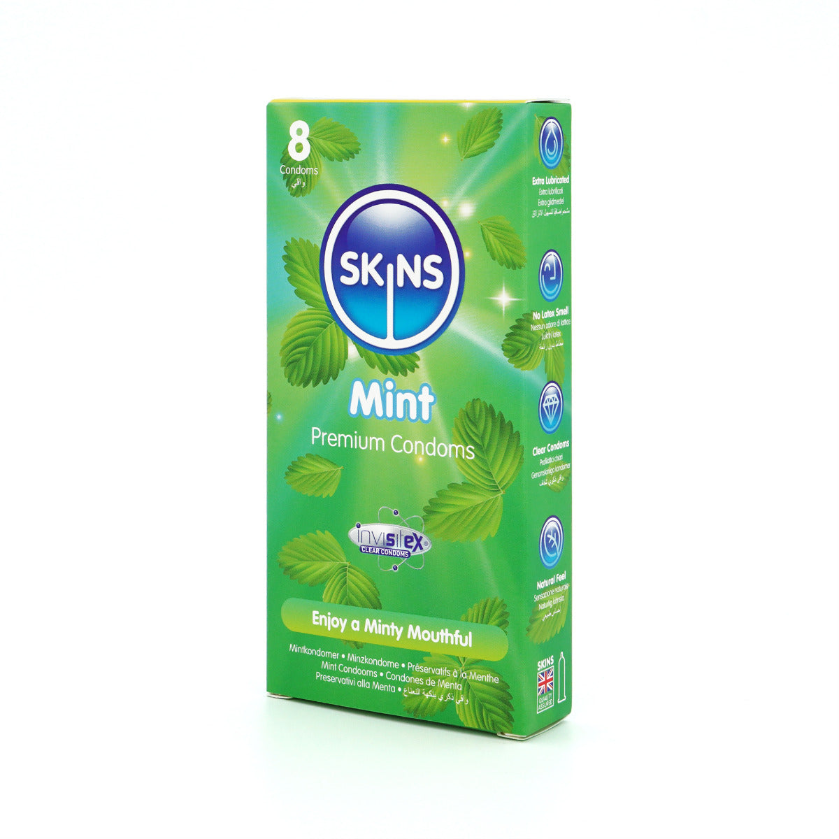 Skins Mint Condoms 8 Pack – Flavoured Premium Latex Condoms > Essentials > Condoms