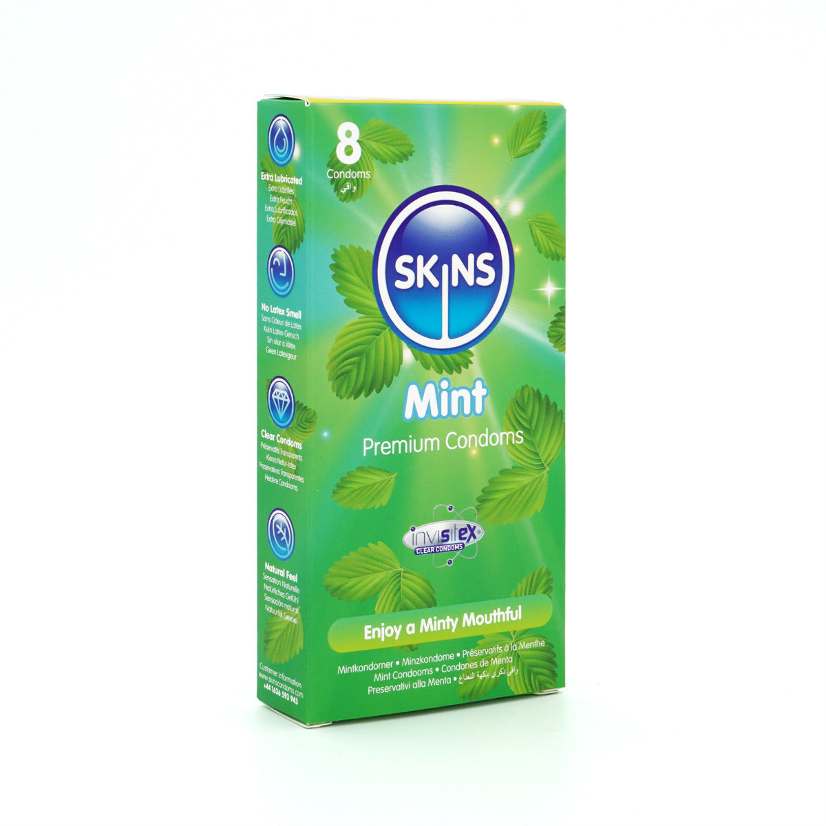 Skins Mint Condoms 8 Pack – Flavoured Premium Latex Condoms Default Title > Essentials > Condoms