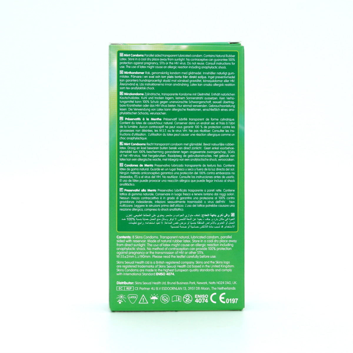 Skins Mint Condoms 8 Pack – Flavoured Premium Latex Condoms > Essentials > Condoms