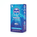Skins Condoms Natural – 16-Pack Condom Value Pack in Easy-Access Storage Box > Essentials > Condoms